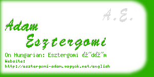 adam esztergomi business card